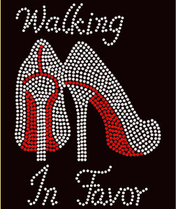 Walking in Favor new Heels Stiletto Religious Rhinestone Transfer Walking in Favor new Heels Stiletto Religious Rhinestone Transfer