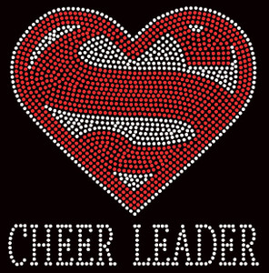 Super Cheer Leader Rhinestone Transfer Iron on Super Cheer Leader Rhinestone Transfer Iron on