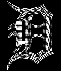 Detroit D (AB CLEAR Letter) Rhinestone Transfer Detroit D (AB CLEAR Letter) Rhinestone Transfer