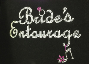 Bride's Entourage Wedding Marriage Rhinestone Transfer