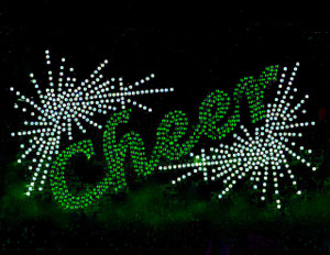 Cheer Sparkle Spray (GREEN) Rhinestone Transfer Cheer Sparkle Spray (GREEN) Rhinestone Transfer