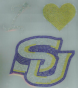 I Love SU Southern University - custom Rhinestone Transfer