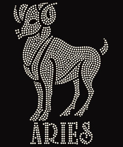Aries Zodiac Horoscope Astrology sign Rhinestone Transfer Aries Zodiac Horoscope Astrology sign Rhinestone Transfer