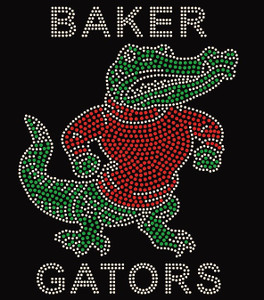 Baker Gator -  Rhinestone transfer