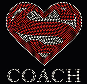 Super Coach Rhinestone transfer iron on Super Coach Rhinestone transfer iron on