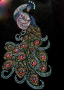 Peacock Rhinestone Transfer