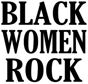 Black Women Rock (Text) Vinyl Transfer (Black)