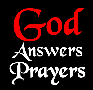 God Answers Prayer Religious Vinyl Transfer (Red White)