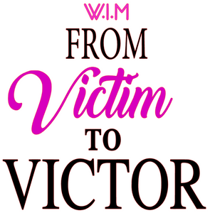 (2 Qty) From Victim to Victor WIM Vinyl or DTF Transfer (hot pink and White)
