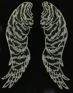 Large Angel Wing Zebra Rhinestone Transfer Large Angel Wing Zebra Rhinestone Transfer