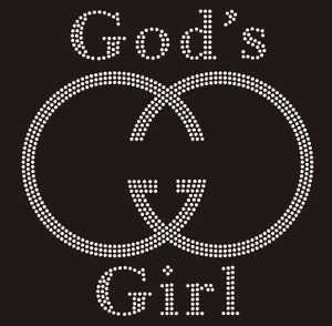 God's Girl GG Religious Custom Rhinestone Transfer God's Girl GG Religious Custom Rhinestone Transfer