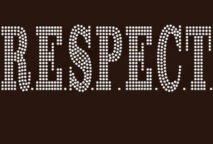 Respect (Bold font) - Custom Rhinestone Transfer Respect (Bold font) - Custom Rhinestone Transfer