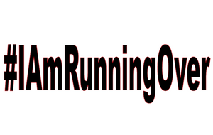 #IamRunningOver (Black Text) Vinyl Transfer