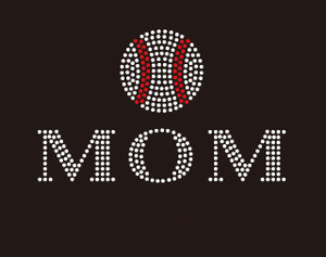 Baseball Mom - Chevron - Rhinestone and Vinyl Design