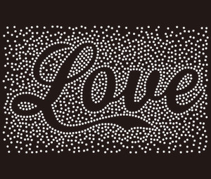 Love spray sparkle starburst blast scatter Crystal Rhinestone Transfer Love spray sparkle starburst blast scatter Crystal Rhinestone Transfer