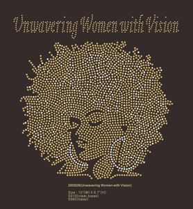 Unwavering Women with Vision Golden Girl custom Rhinestone Transfer Unwavering Women with Vision Golden Girl custom Rhinestone Transfer