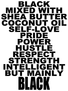 (Reg 9.2"x10") Black mixed with Shea Butter -  Vinyl Transfer