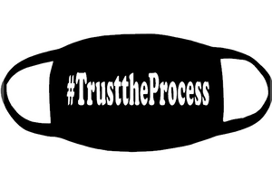 (2 qty) #TrusttheProcess (white) (mask size)(cap size) Vinyl Transfer (Mask sold separately)