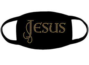 JESUS small (Mask size)(cap size) Rhinestone Transfer (Mask sold separately) JESUS small (Mask size)(cap size) Rhinestone Transfer (Mask sold separately)