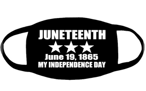 (2 Qty) JuneTeenth 3 star (for mask) June 19, 1865 My Independence Day DTF Transfer