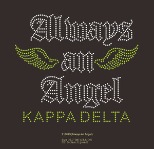 Always an Angel wing - custom Rhinestone Transfer Always an Angel wing - custom Rhinestone Transfer