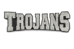 TROJANS Mascot Rhinestone Transfer Iron On