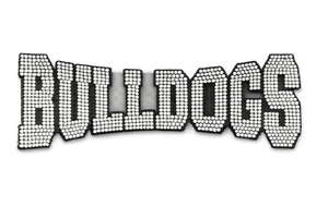 Bulldogs Mascot Rhinestone Transfer Iron On