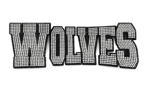 Wolves Mascot Rhinestone Transfer Iron On