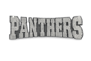 Panthers Mascot Rhinestone Transfer Iron On