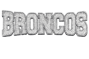 BRONCOS Mascot Rhinestone Transfer Iron On