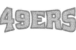 49ERS Mascot Rhinestone Transfer Iron On