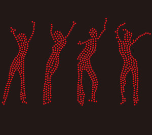 ( Dancing Girl - custom Rhinestone Transfer ( Dancing Girl - custom Rhinestone Transfer