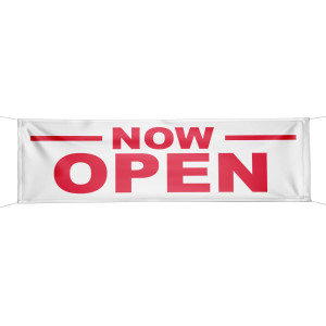 NOW OPEN - Banner (Grommets included)