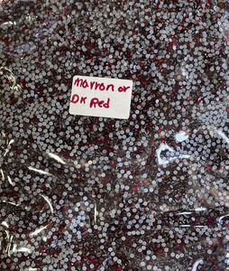 MAROON (Burgundy) (Darker RED) Dark Siam 2mm 6ss Premium Quality Loose Hot fix Rhinestone