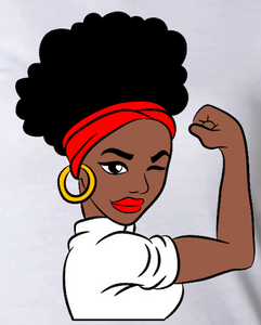 (2 qty) Afro Girl power DTF Transfer