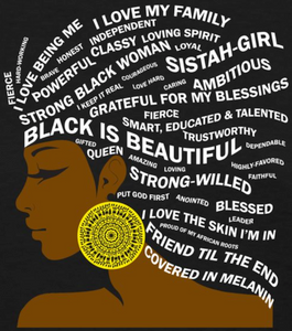 (2 Qty) Black is Beautiful Afro Girl Egyptian Queen vinyl or DTF transfer (2 Qty) Black is Beautiful Afro Girl Egyptian Queen vinyl or DTF transfer