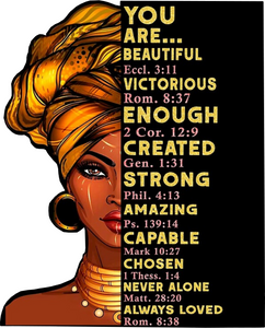 You are beautiful Afro Woman half face full color DTF transfer You are beautiful Afro Woman half face full color DTF transfer