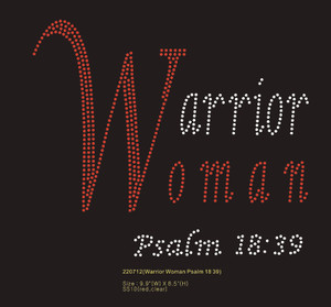 WARRIOR WOMAN - custom Rhinestone Transfer WARRIOR WOMAN - custom Rhinestone Transfer