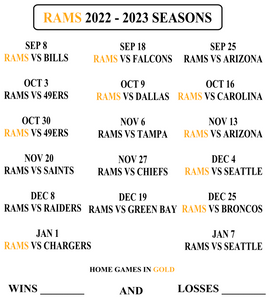 (2 Qty)RAMS 2022-2023 DTF transfer