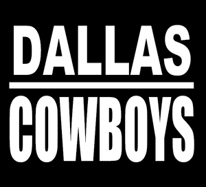(2 Qty) DALLAS COWBOYS (text) - DTF transfer