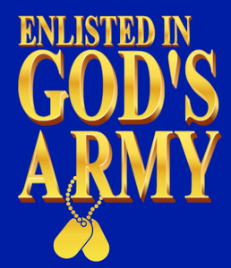 (2 qty) ENLISTED GOD'S ARMY with Dog Tag - custom DTF transfer (2 qty) ENLISTED GOD'S ARMY with Dog Tag - custom DTF transfer