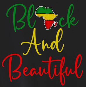 Black and Beautiful full color DTF transfer