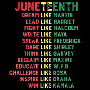 (2 Qty) Juneteenth Words Dream Like Martin - DTF transfer (2 Qty) Juneteenth Words Dream Like Martin - DTF transfer