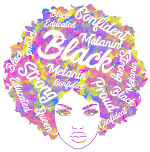 (2 Qty) Confident Melanin Black Strong Afro Lady - DTF transfer (2 Qty) Confident Melanin Black Strong Afro Lady - DTF transfer