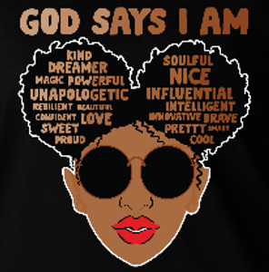 (2 Qty) God Say I Am Kind Dreamer Nice Influential - Black Girl With Goggle - DTF transfer (2 Qty) God Say I Am Kind Dreamer Nice Influential - Black Girl With Goggle - DTF transfer
