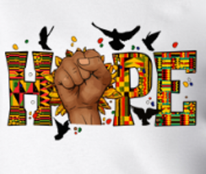 (2 Qty) Hope Fist With Birds- DTF transfer (2 Qty) Hope Fist With Birds- DTF transfer
