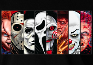 (2 Qty) HORROR CHARACTERS HALOWEEN - DTF transfer
