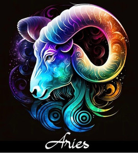 (2 Qty) Aries Zodiac Horoscope colorful - DTF transfer (2 Qty) Aries Zodiac Horoscope colorful - DTF transfer