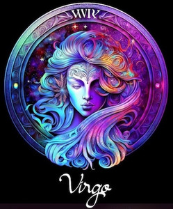 (2 Qty) Virgo Zodiac Horoscope colorful - DTF transfer (2 Qty) Virgo Zodiac Horoscope colorful - DTF transfer