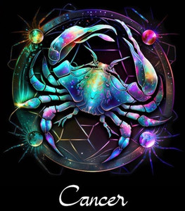 (2 Qty) Cancer Zodiac Horoscope colorful - DTF transfer (2 Qty) Cancer Zodiac Horoscope colorful - DTF transfer